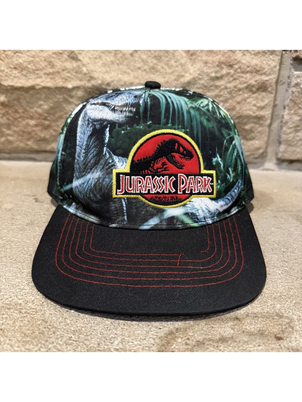 Jurassic Park World Velociraptor Dinosaur Camo Snapback Hat Cap Youth Kids Boys